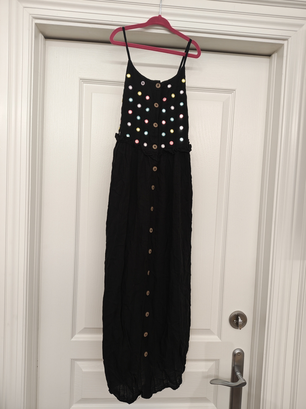 Marks & Spencer Black Maxi Dress with Colorful Studs